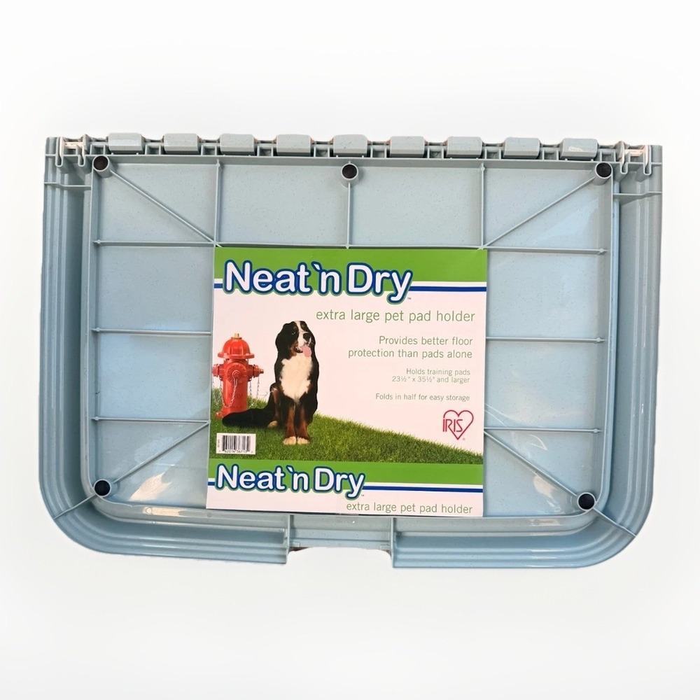 IRIS USA Neat N Dry Extra Large Pet Training Pad Holder Fits 23.5"x35.5" Blue‎ - Picture 11 of 11